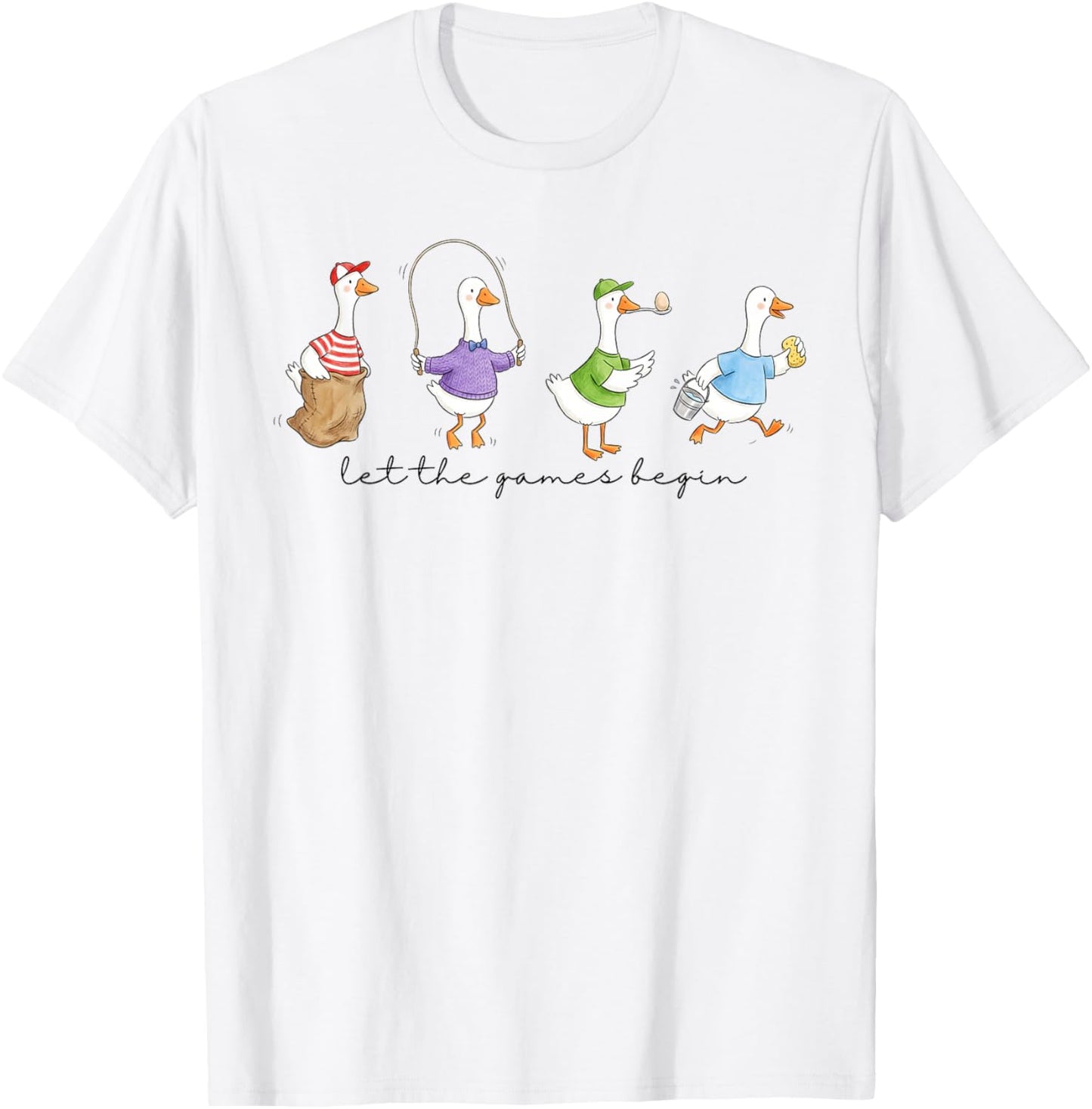Let The Games Begin Field Day Silly Goose Teacher Student T-Shirt - T-Shirt | White