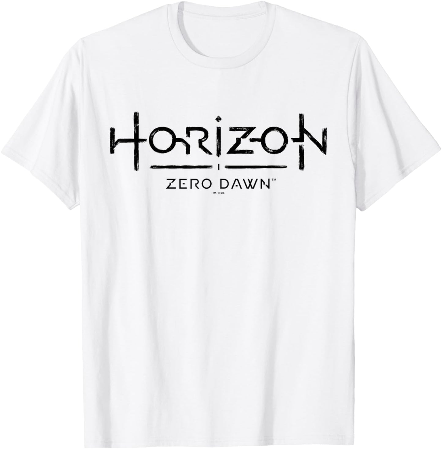 Horizon Zero Dawn Logo Cybernetic Dark Font Lettering T-Shirt - T-Shirt | White
