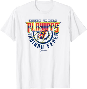 WNBA Official Indiana Fever 2025 Playoffs Above The Rim T-Shirt - T-Shirt | White