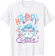 The Smurfs Happy Easter Cute Smurf Egg Pastel Colours Logo T-Shirt - T-Shirt | White