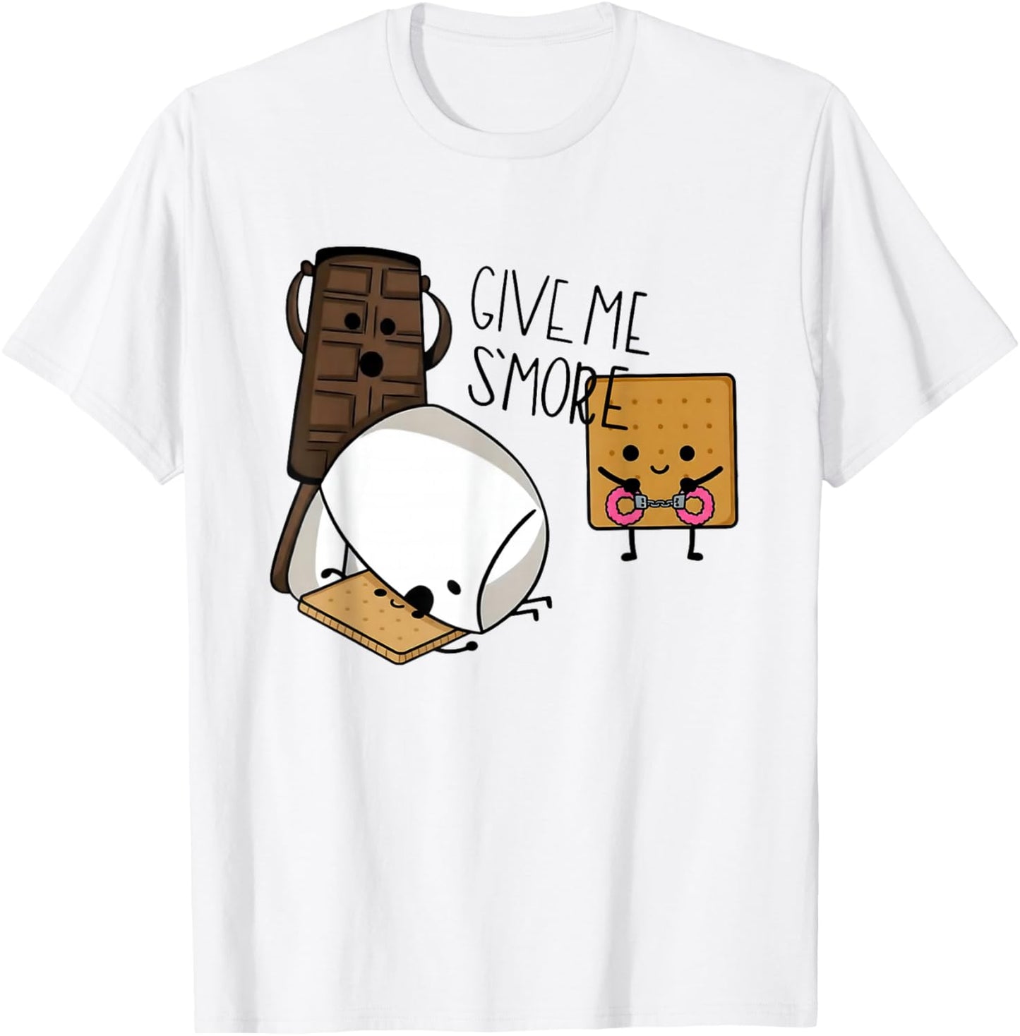 Give me S'More Funny Adult Shirts S'More Joke T-Shirt - T-Shirt | White