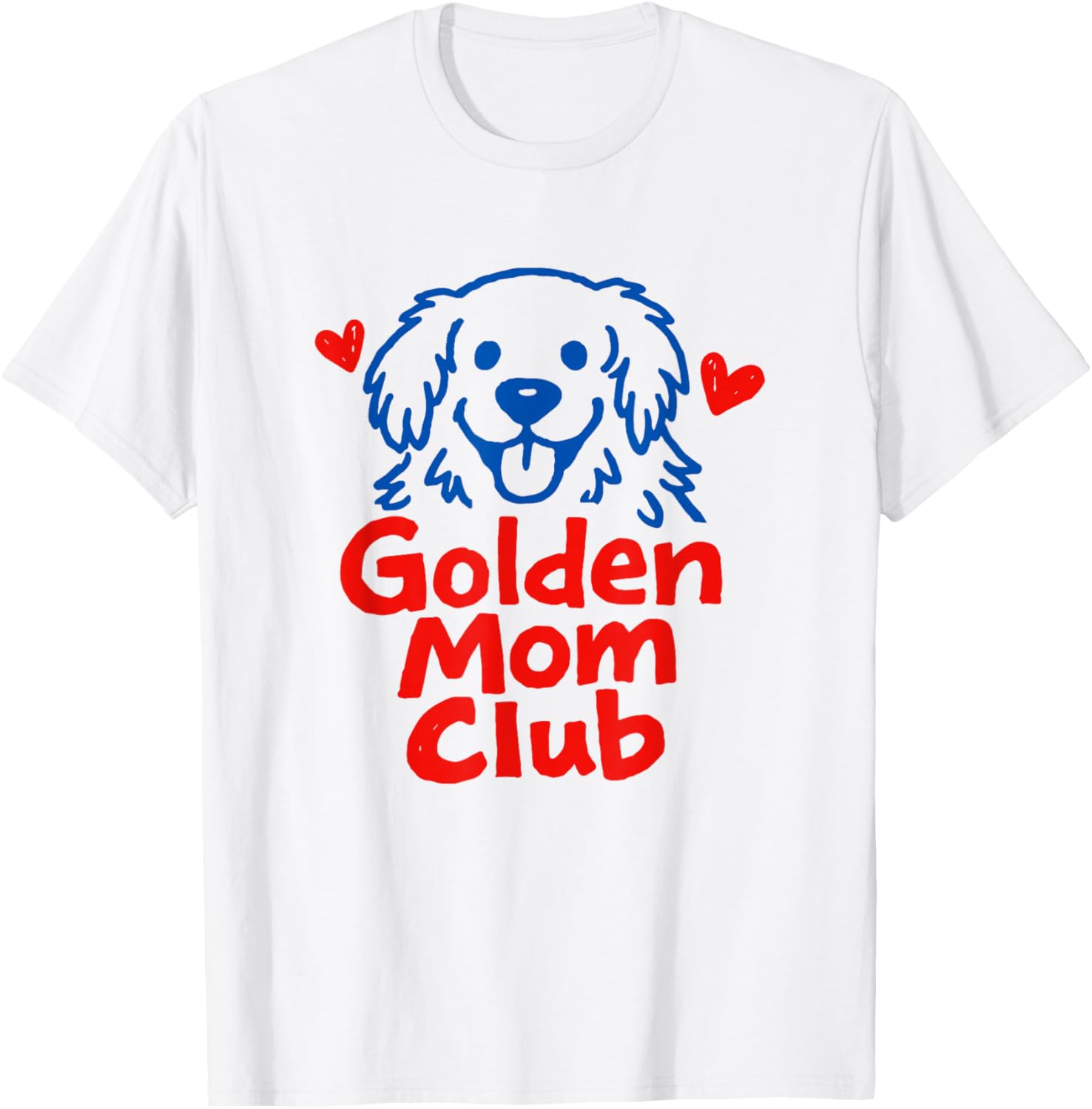 Golden Retriever Dog Mom Club T-Shirt - T-Shirt | White
