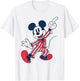 Disney Mickey Mouse Striped Pajamas Slumber Party PJs Pose T-Shirt - T-Shirt | White