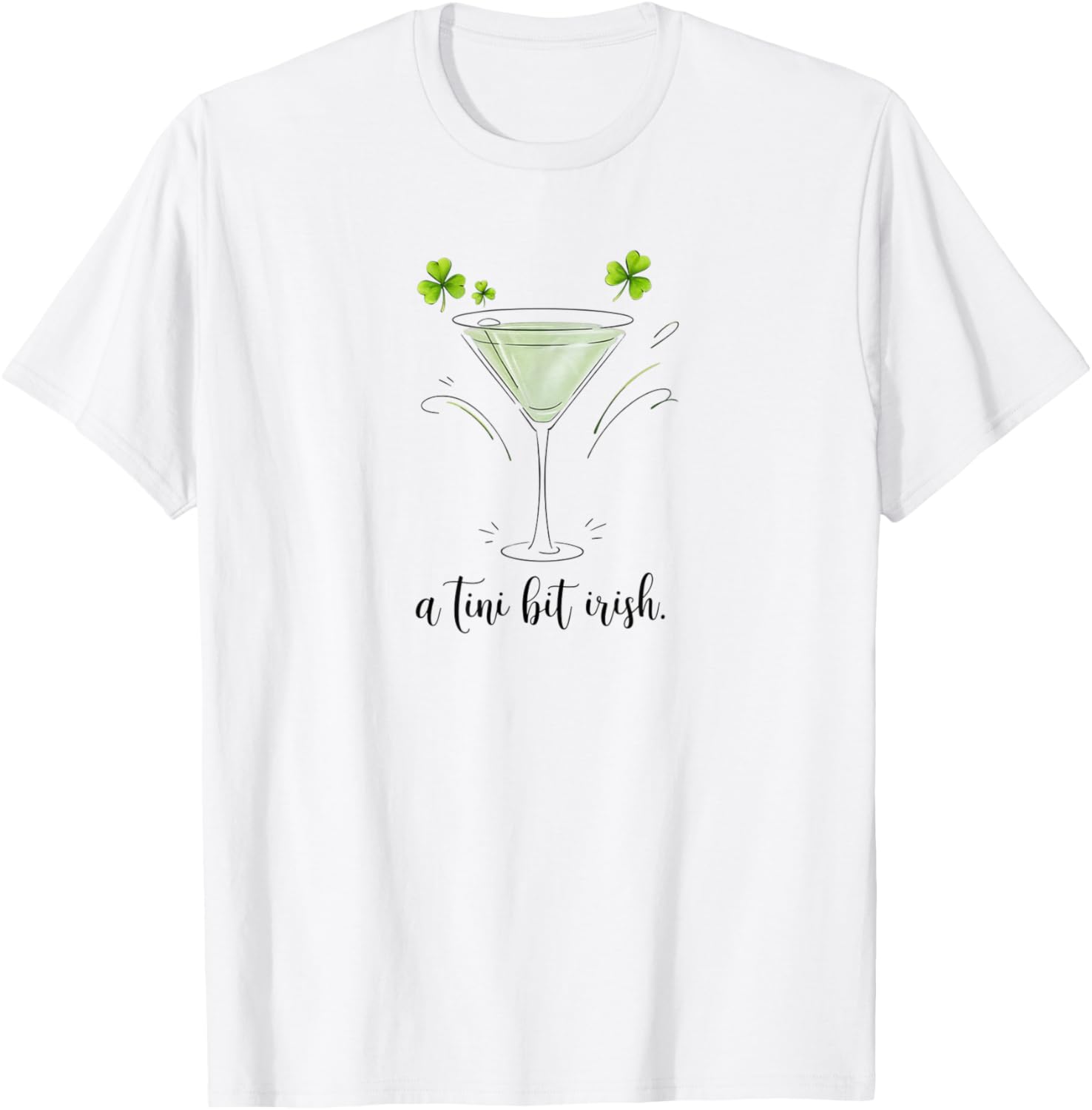 St. Patrick's Martini Irish Baby A Tini Bit Irish Lucky Girl T-Shirt - T-Shirt | White
