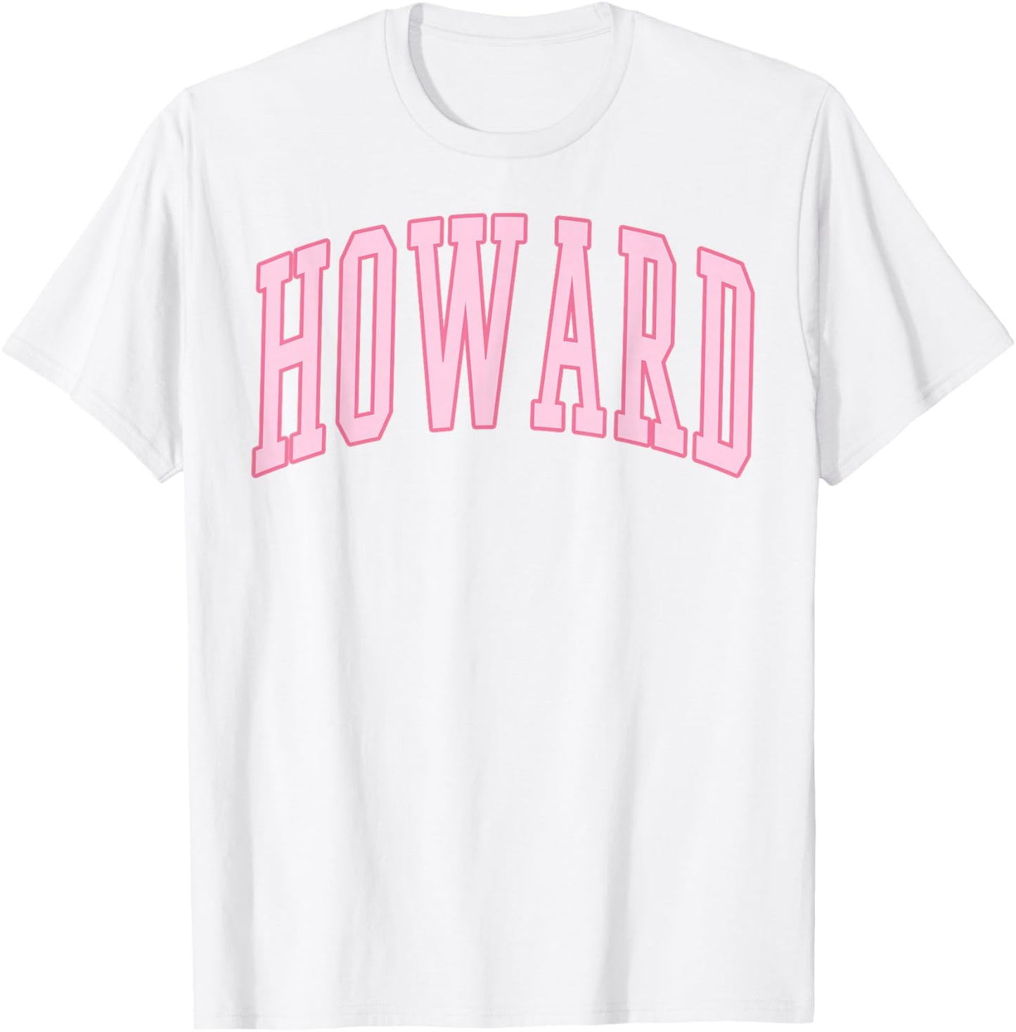 Howard Vintage Preppy Varsity Pink Sports T-Shirt - T-Shirt | White