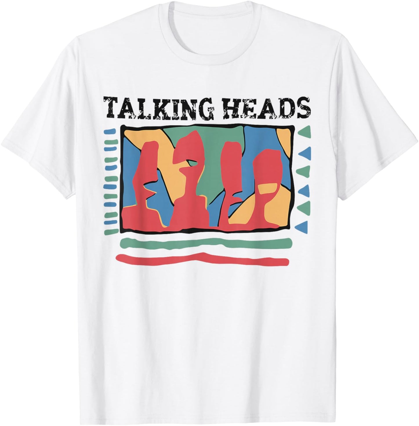 Talking Heads Yellow Retro Graphic T-Shirt - T-Shirt | White