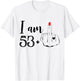 I Am 53 Plus 1 Middle Finger Funny 54th Birthday Women T-Shirt - T-Shirt | White