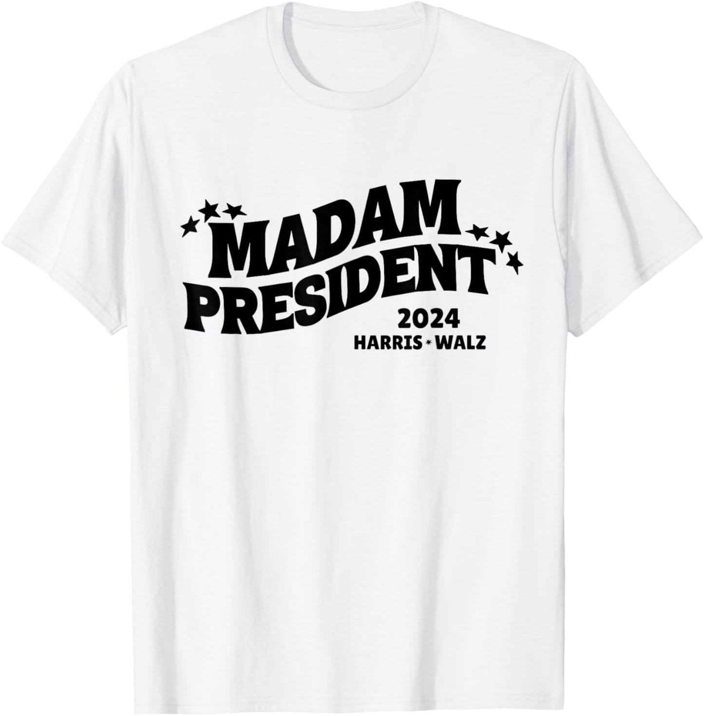 Dear Madam President 2024 Kamala Harris Tim Walz Waltz T-Shirt - T-Shirt | White