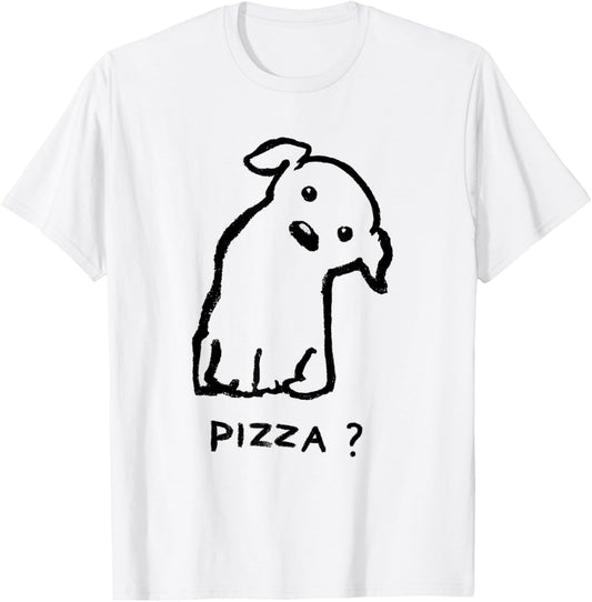 Threadless Fox Shiver Is it Pizza time? Graphic T-Shirt - T-Shirt | White