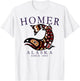Homer Alaska Tribal Art Salmon Since 1885 Plum Letters T-Shirt - T-Shirt | White