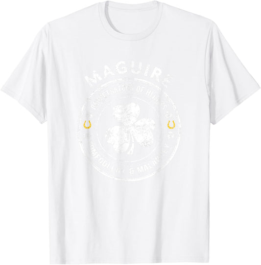 Maguire Irish Family Name T-Shirt - T-Shirt | White