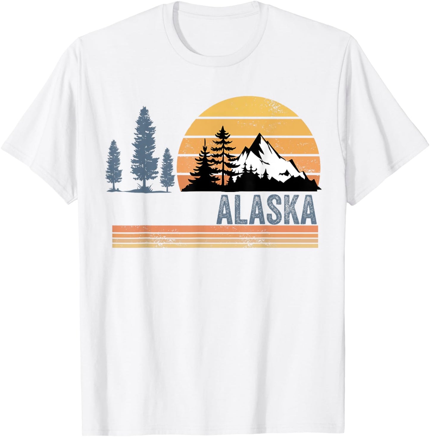 Alaska Souvenir Alaskan Vacation Vintage Travel Men Women T-Shirt - T-Shirt | White