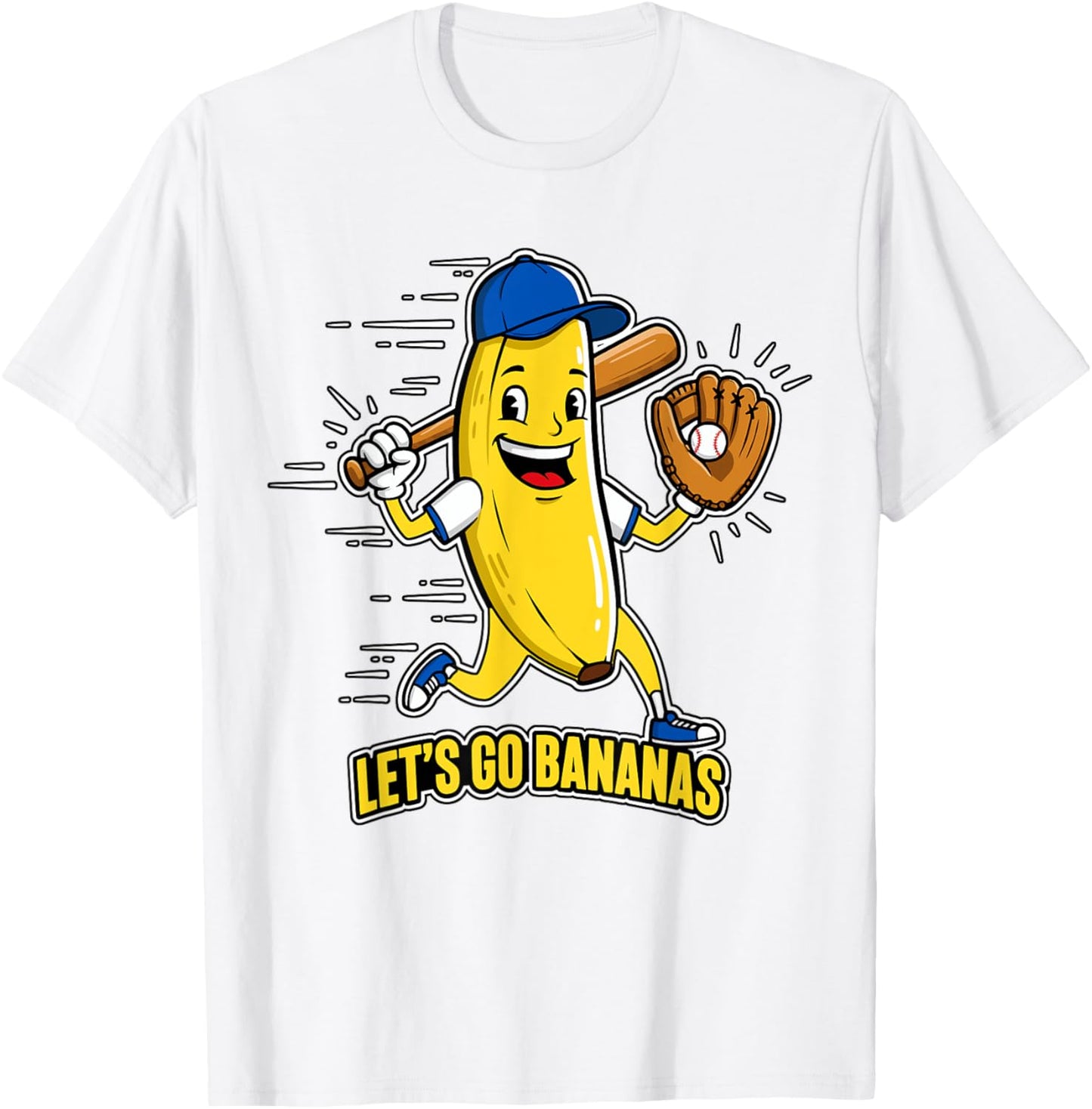 Funny Banana Shirts Gift Fruit Lovers Boys Lets Go Bananas T-Shirt - T-Shirt | White
