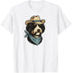 Funny Vintage Cowboy Bernedoodle Drawing Cute Berne Doodle T-Shirt - T-Shirt | White