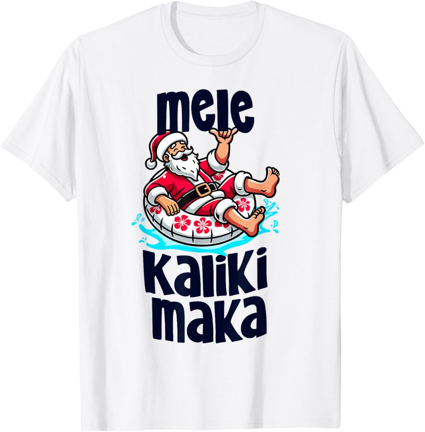 Funny Mele Kalikimaka Family Vacation Hawaiian Christmas T-Shirt - T-Shirt | White