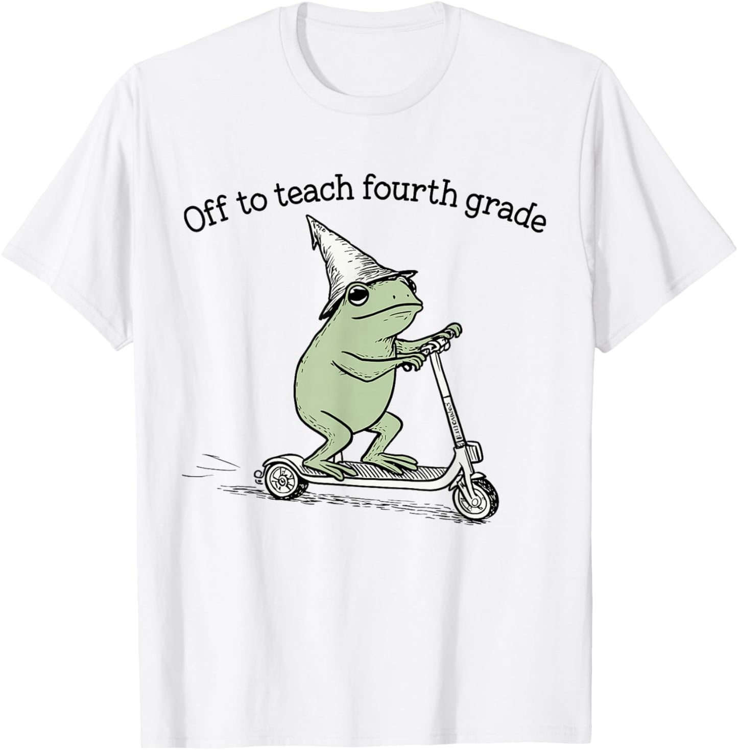 Off to Teach Fourth Grade Froggy Cute Frog Back to School T-Shirt - T-Shirt | White