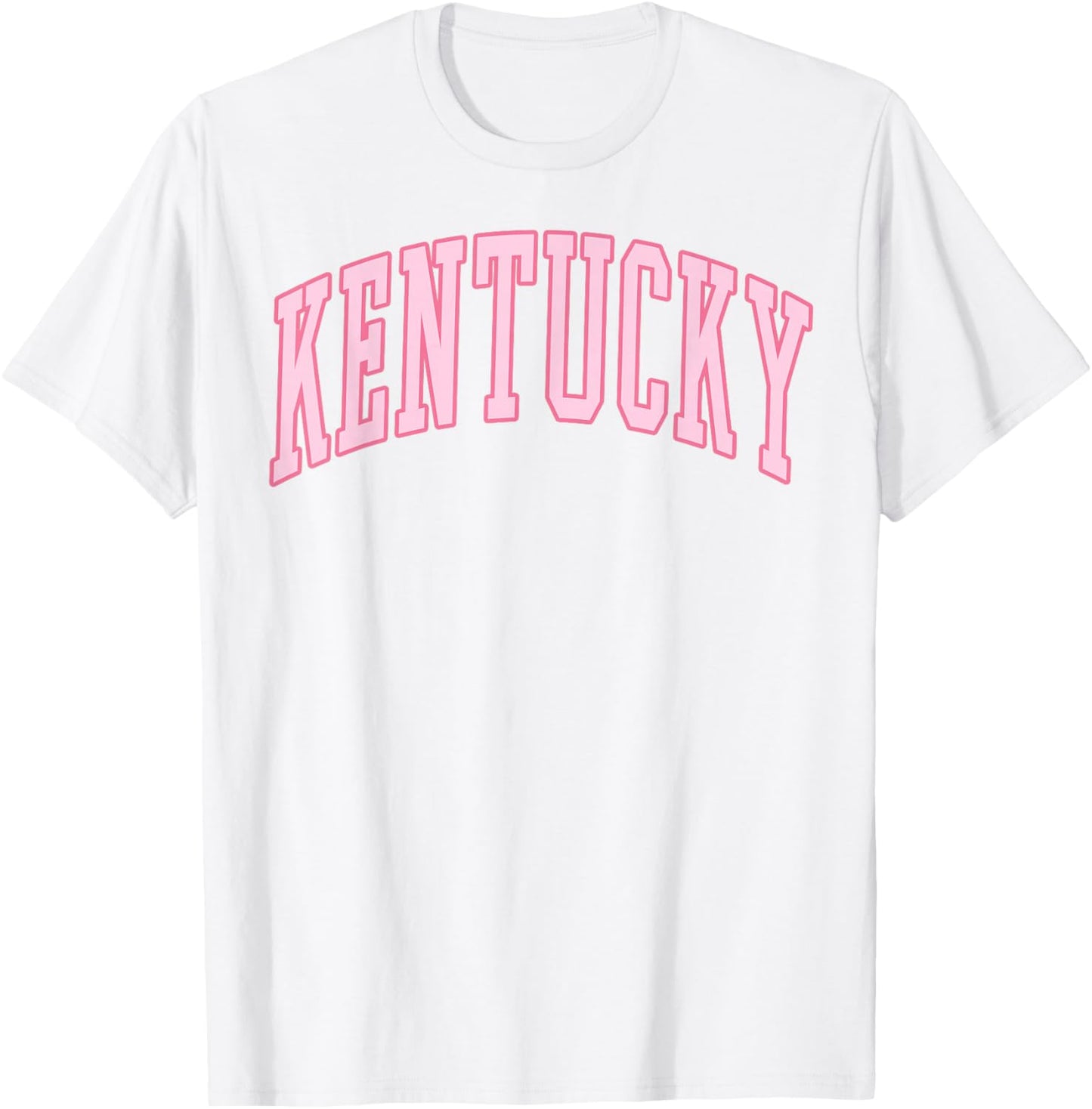 Kentucky Vintage Preppy Varsity Pink Sports T-Shirt - T-Shirt | White