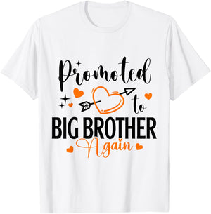 Promoted to Big Brother Again Arrow Hearts T-Shirt - T-Shirt | White
