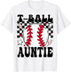 T-Ball Auntie Proud Ball Auntie Groovy Family Matching T-Shirt - T-Shirt | White