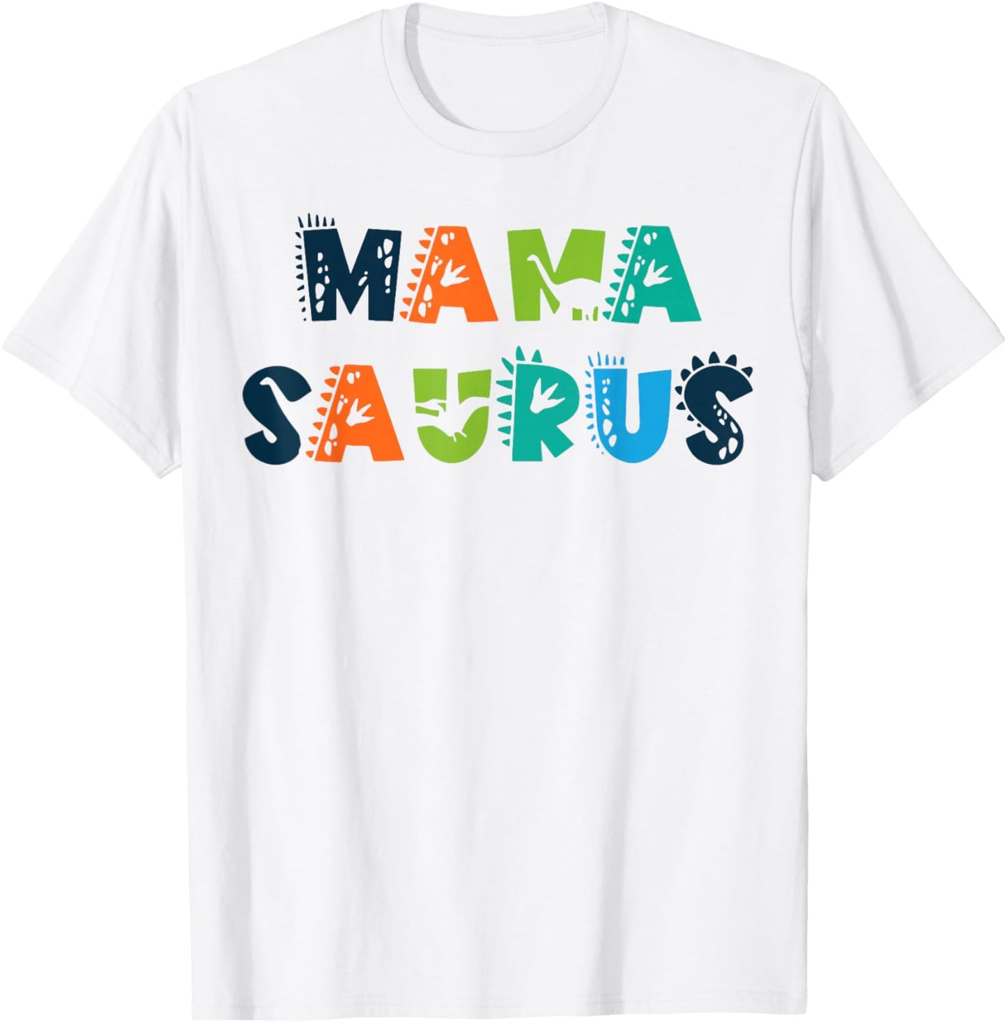 Mama Saurus Mom Dinosaur Three Rex Birthday Boy Girl Family T-Shirt - T-Shirt | White