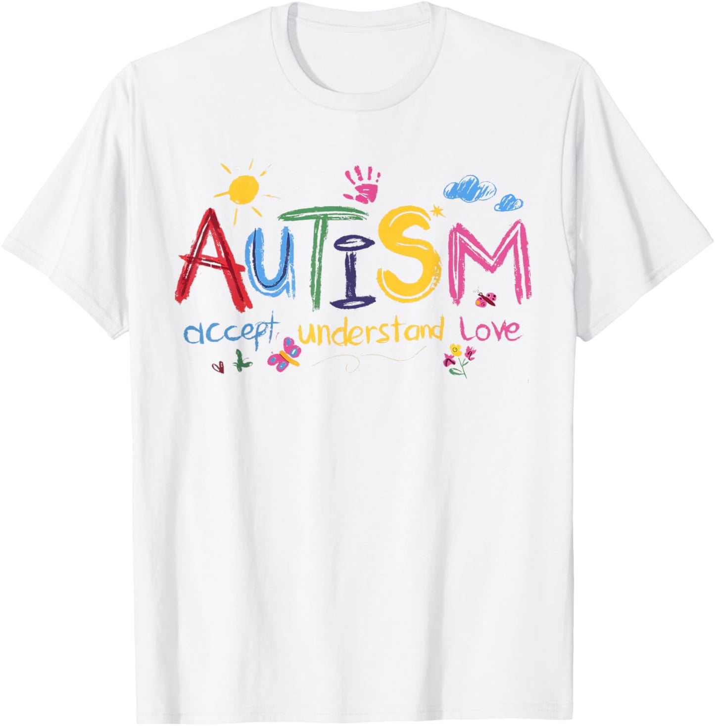 Autism Accept Understand Love Brushstroke Women T-Shirt - T-Shirt | White