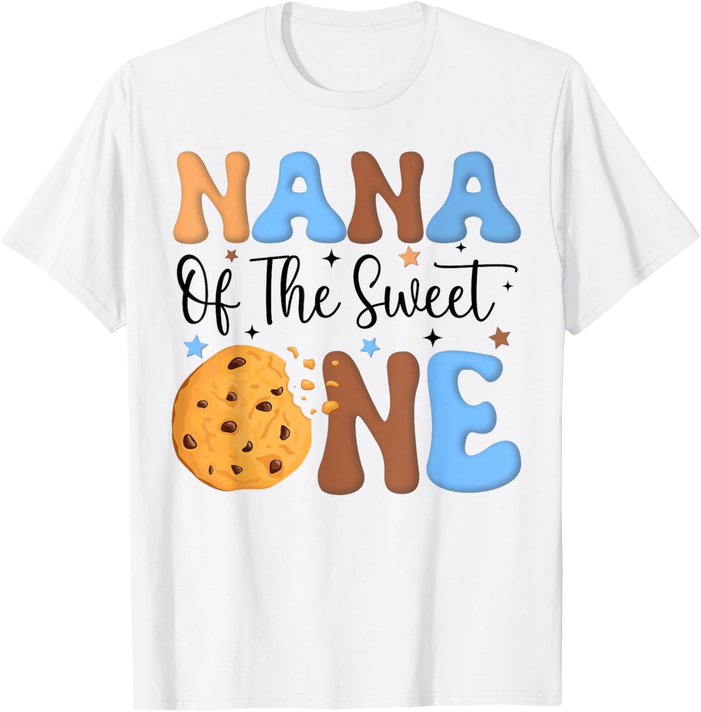 Nana of The Sweet One Cookies & Milk 1st Birthday Family T-Shirt - T-Shirt | White
