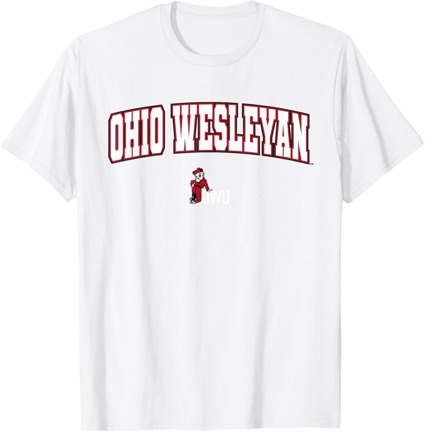 Ohio Wesleyan University Battling Bishops Arch Logo T-Shirt - T-Shirt | White