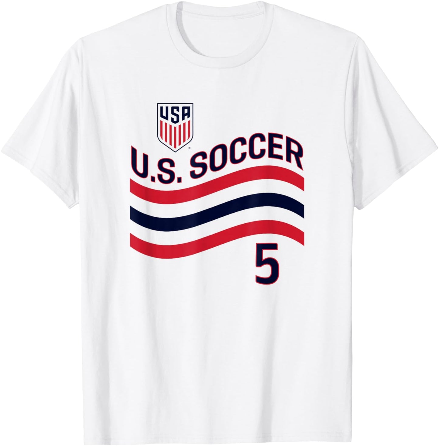 Antonee Robinson 5 White USMNT Officially Licensed T-Shirt - T-Shirt | White