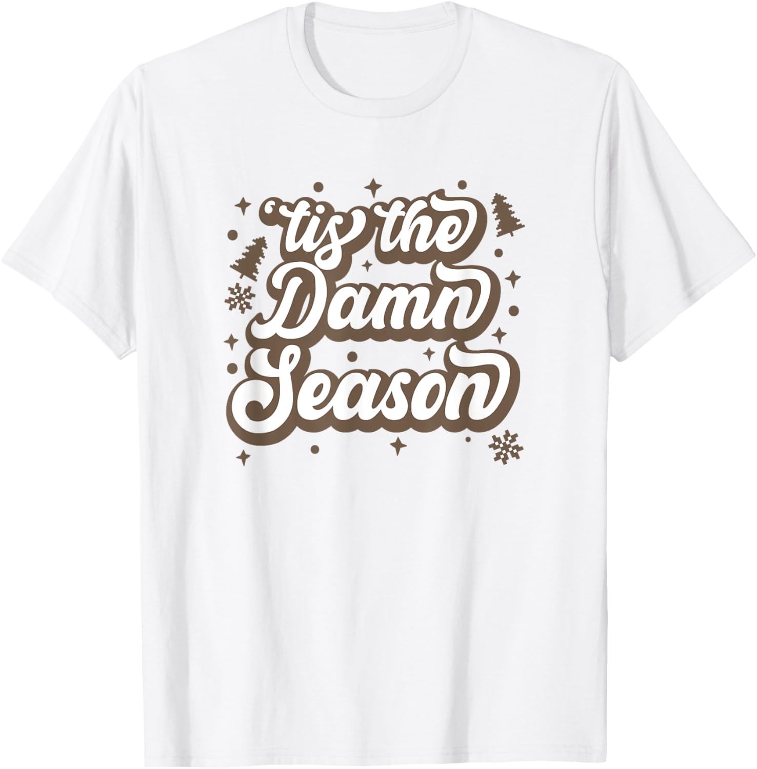 Tis the Damn Season Preppy Football Christmas College Girl T-Shirt - T-Shirt | White