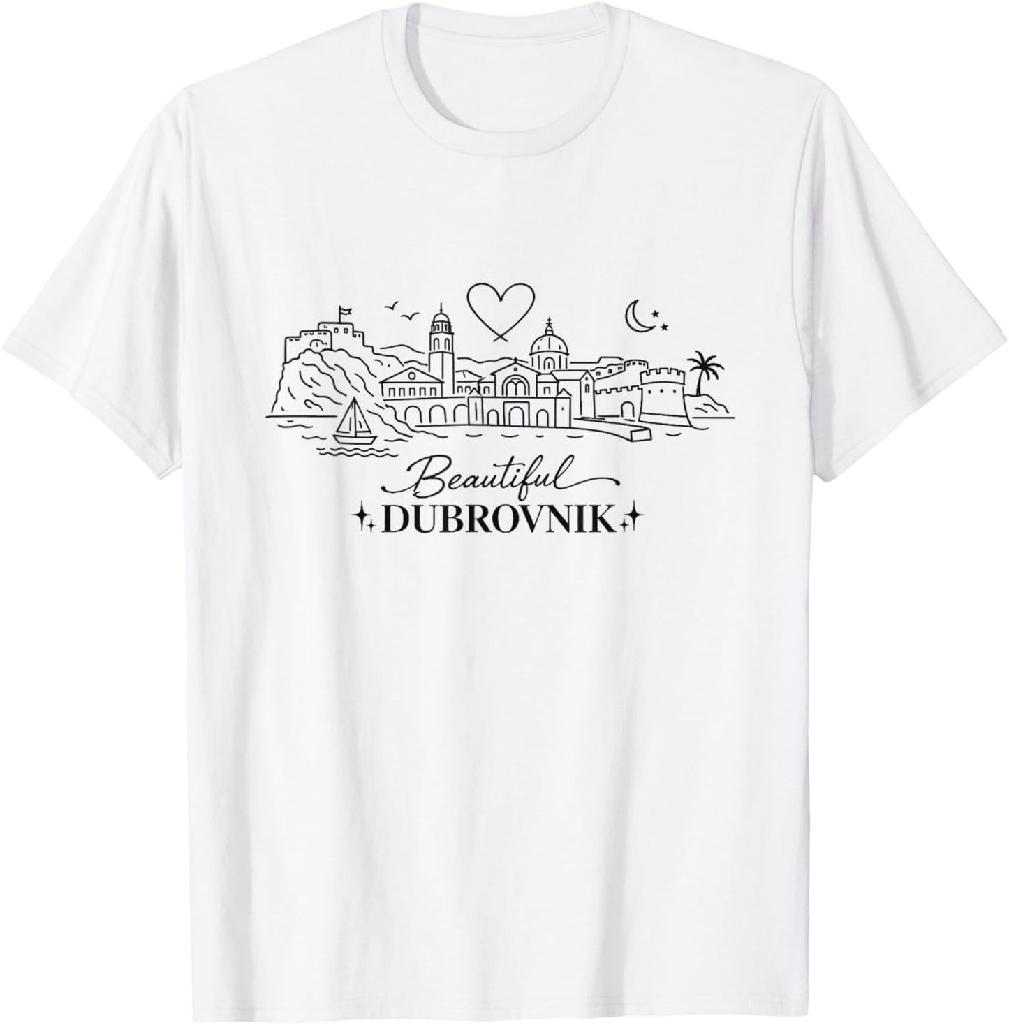 Beautiful Dubrovnik Croatia Travel T-Shirt - T-Shirt | White