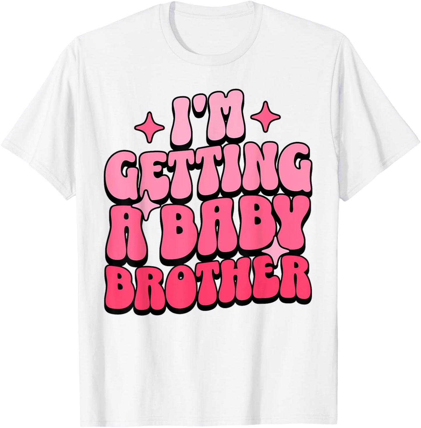 I'm Getting A Baby Brother Cute Baby Pregnancy Announcement T-Shirt - T-Shirt | White
