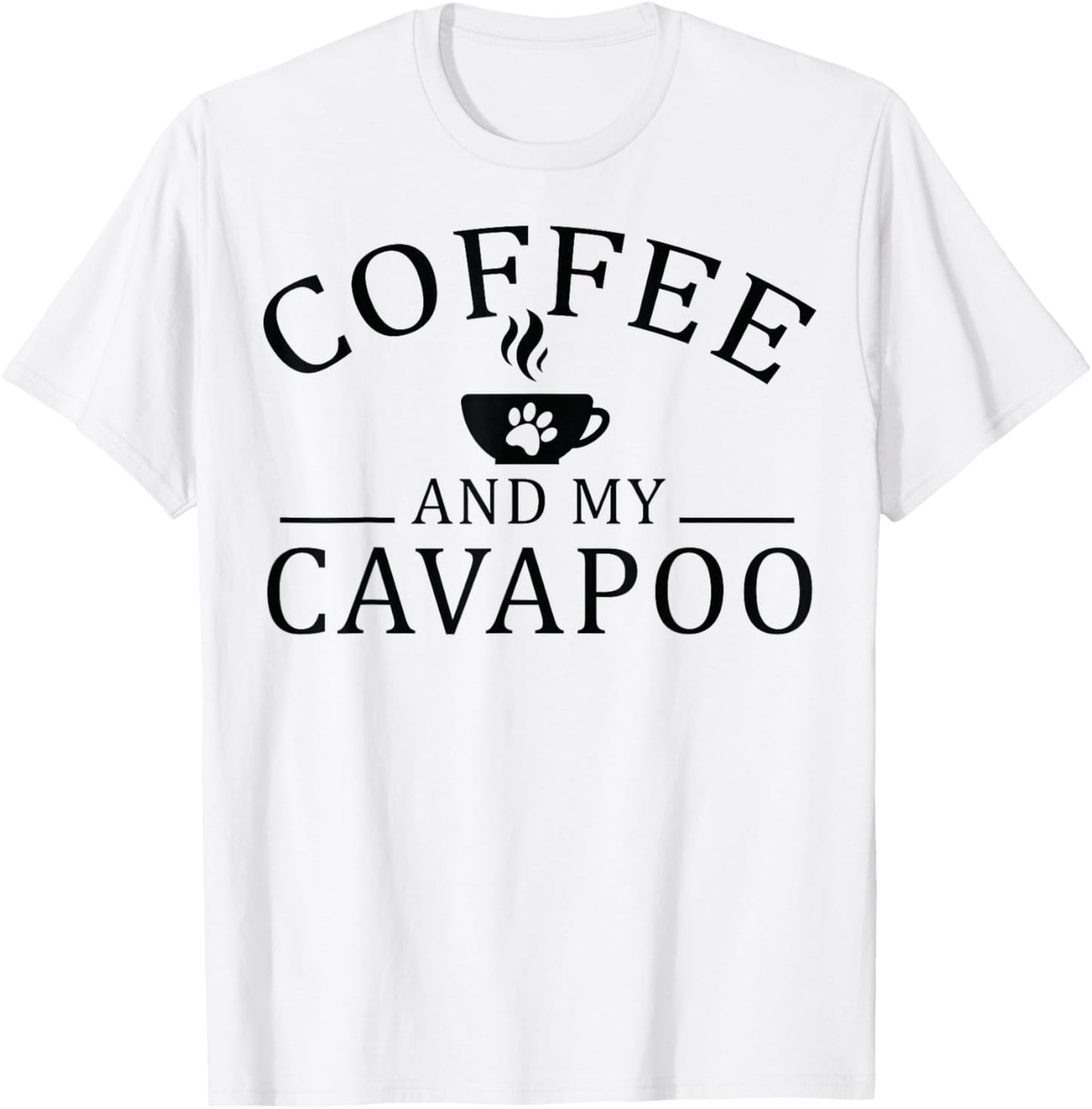 Cavapoo Dog And Coffee Women T-Shirt - T-Shirt | White