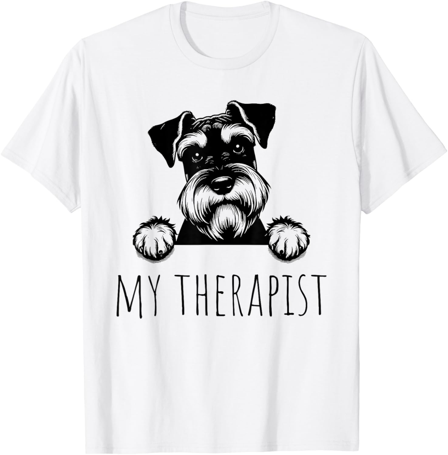 Miniature Schnauzer Funny Dog Owner T-Shirt - T-Shirt | White