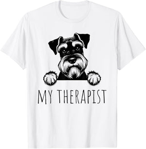 Miniature Schnauzer Funny Dog Owner T-Shirt - T-Shirt | White