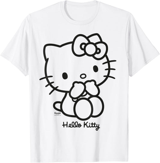 Hello Kitty Black Cat Classic T-Shirt - T-Shirt | White