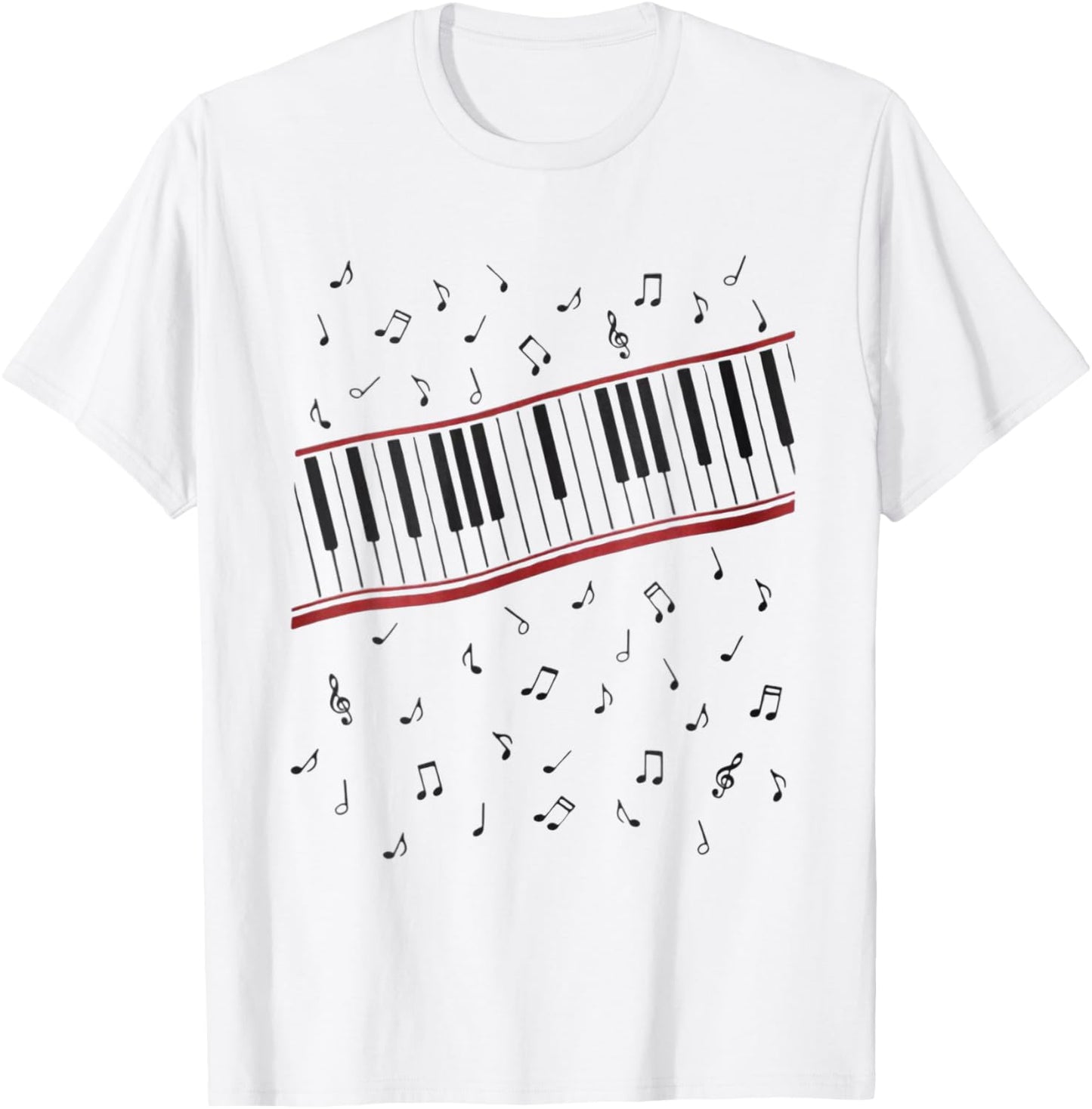 Funny 1980s Beat It Piano Beat Music Cosplay Keyboard Player T-Shirt - T-Shirt | White