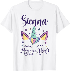 First Name Sienna Personalized I Love Sienna T-Shirt - T-Shirt | White