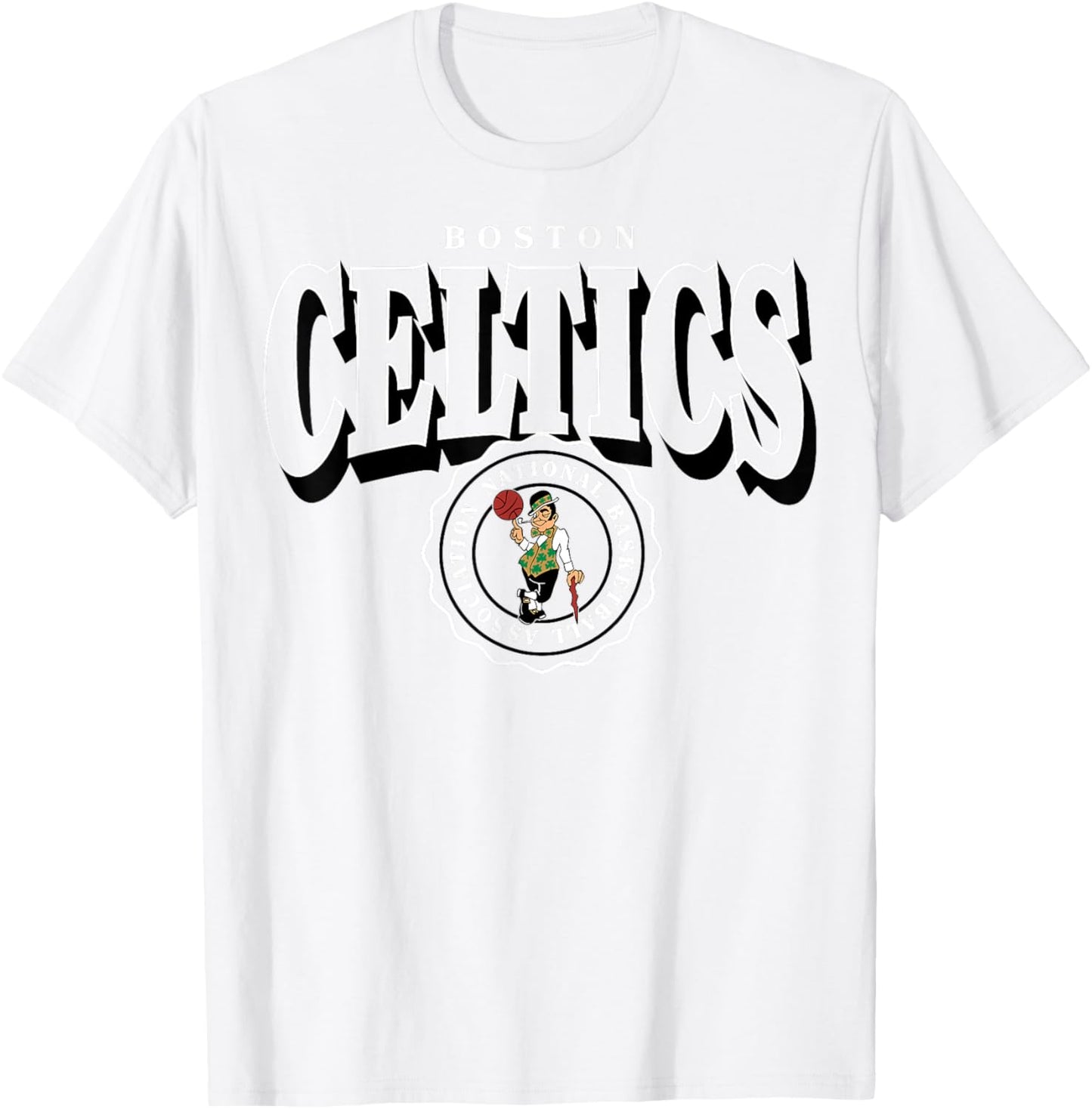 NBA – Boston Celtics gewölbtes Wappen T-Shirt - T-Shirt | White