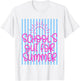 Striped School's Out for Summer Last Day of School Teacher T-Shirt - T-Shirt | White