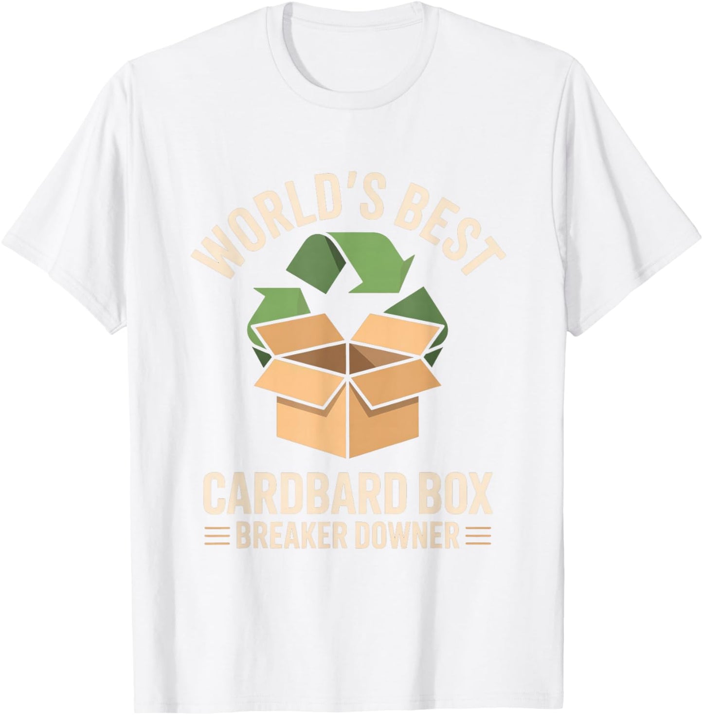 World's Best Cardboard Box Breaker Downer T-Shirt - T-Shirt | White