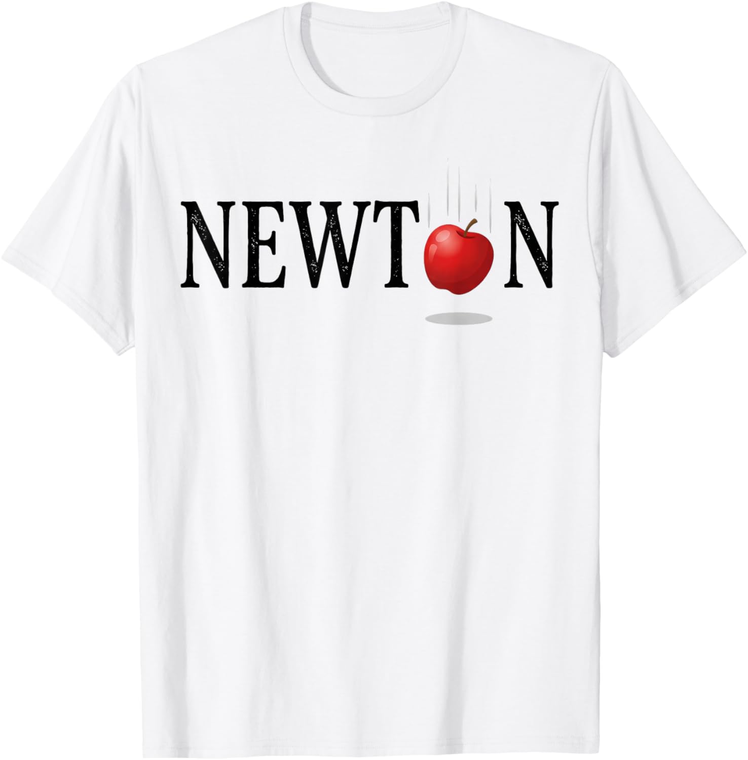 Newton Apple Gravity Science Funny T-Shirt - T-Shirt | White