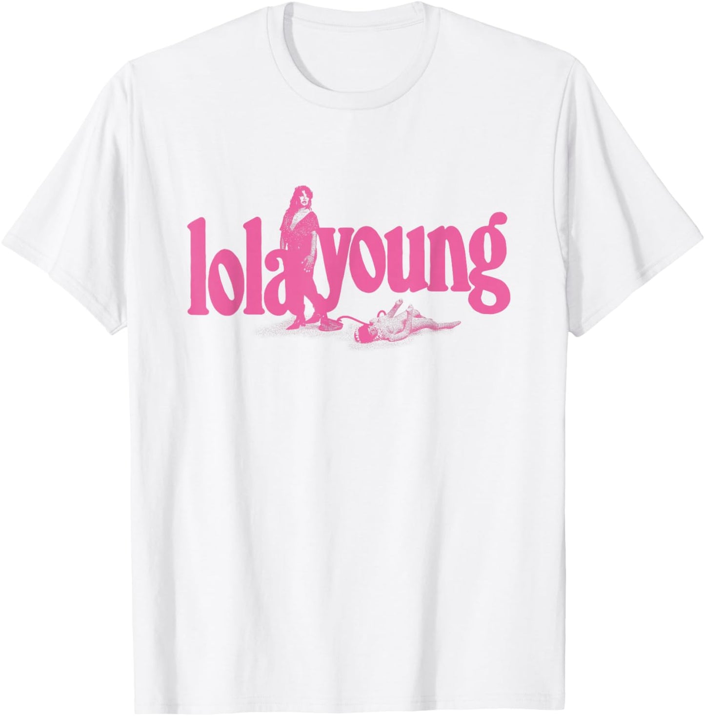 Official Lola Young Pink Logo T-Shirt - T-Shirt | White