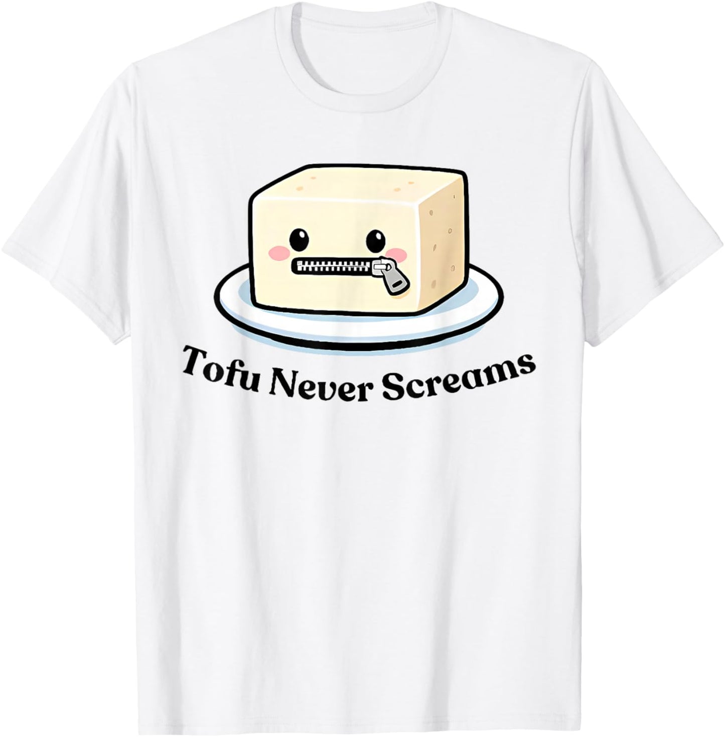 tofu Never Screams T-Shirt - T-Shirt | White