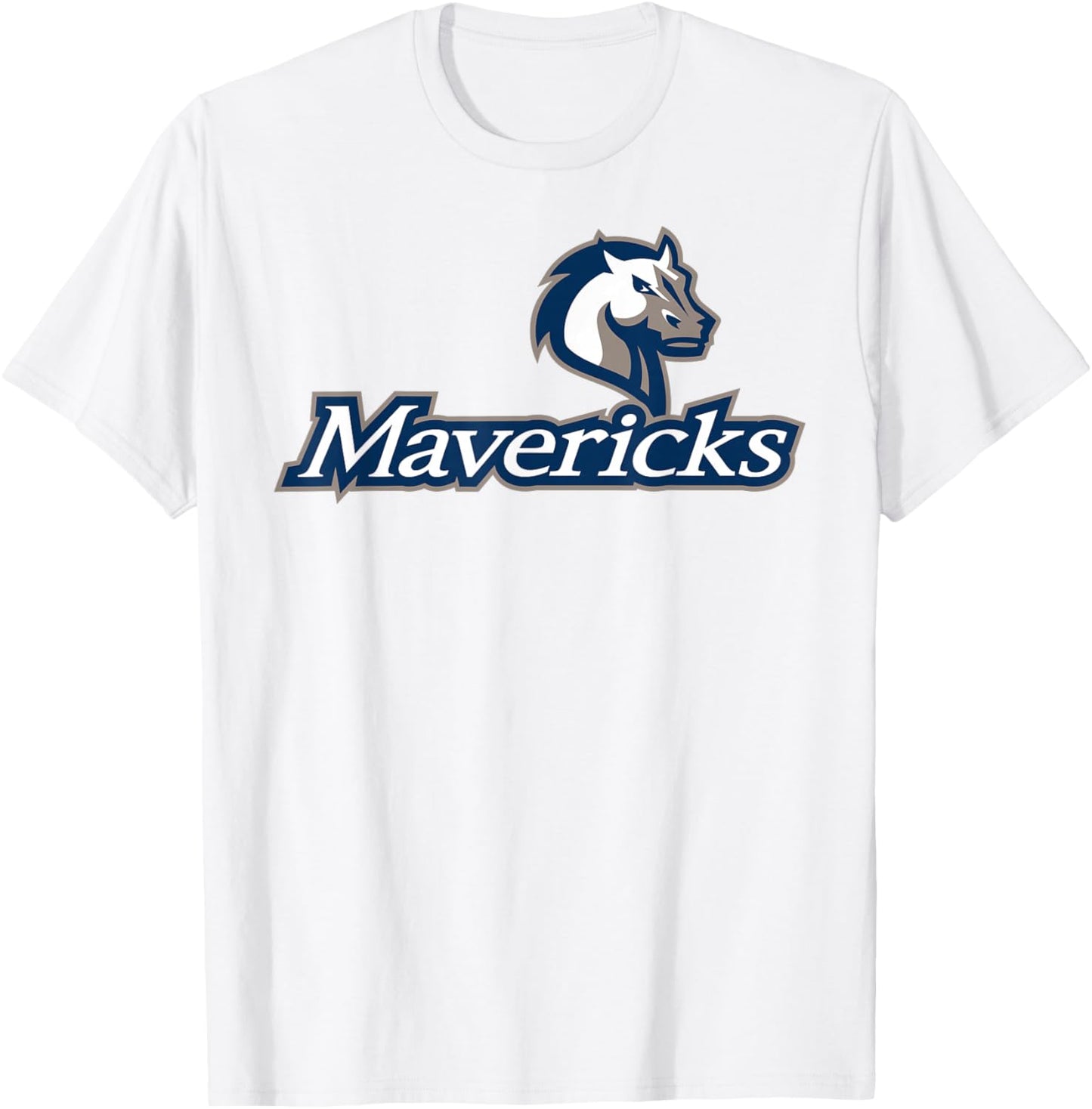 Mercy University Mavericks Mavs Logo T-Shirt - T-Shirt | White
