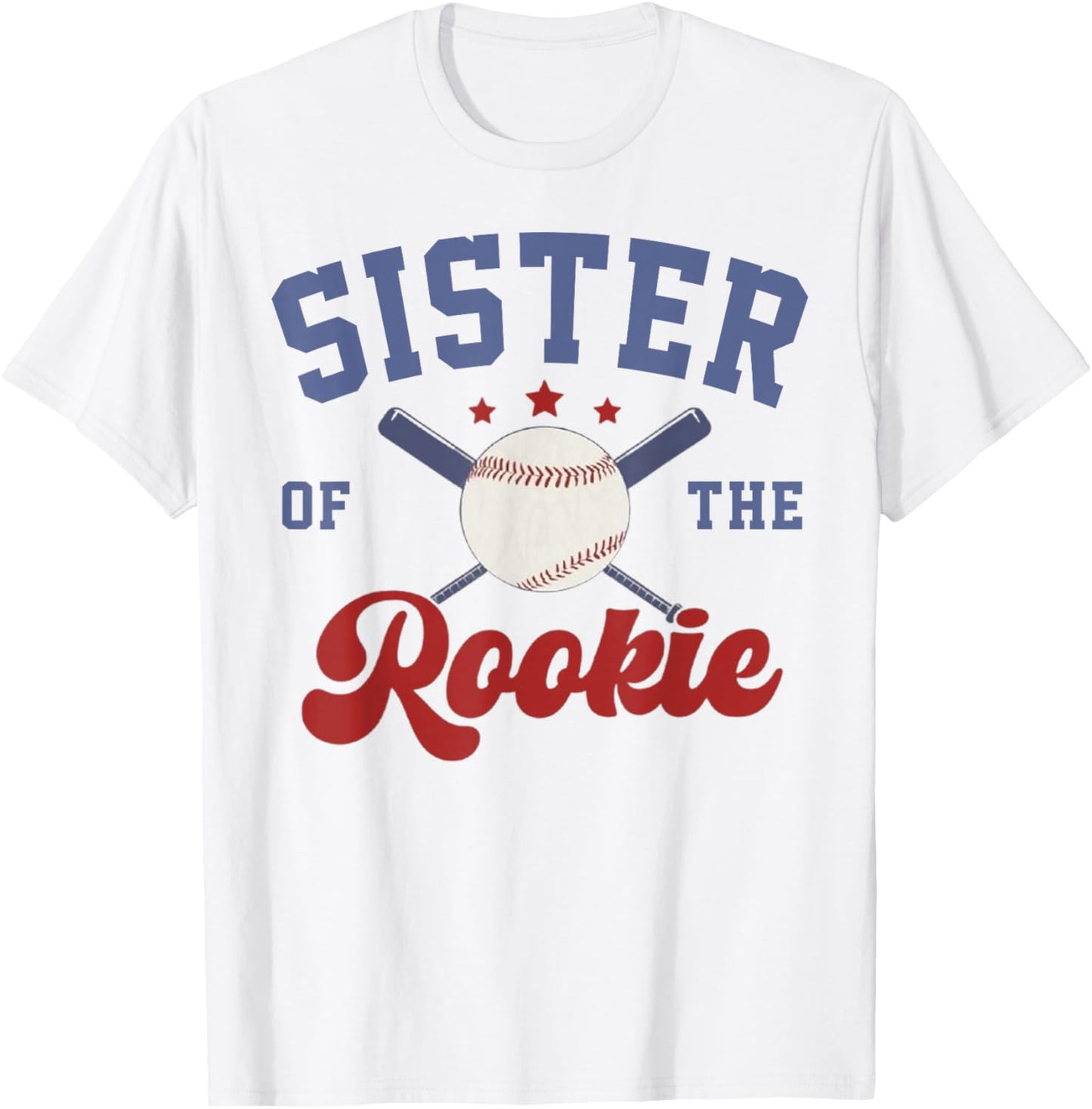 Sister of Rookie 1st Birthday Baseball Boy Family Matching T-Shirt - T-Shirt | White