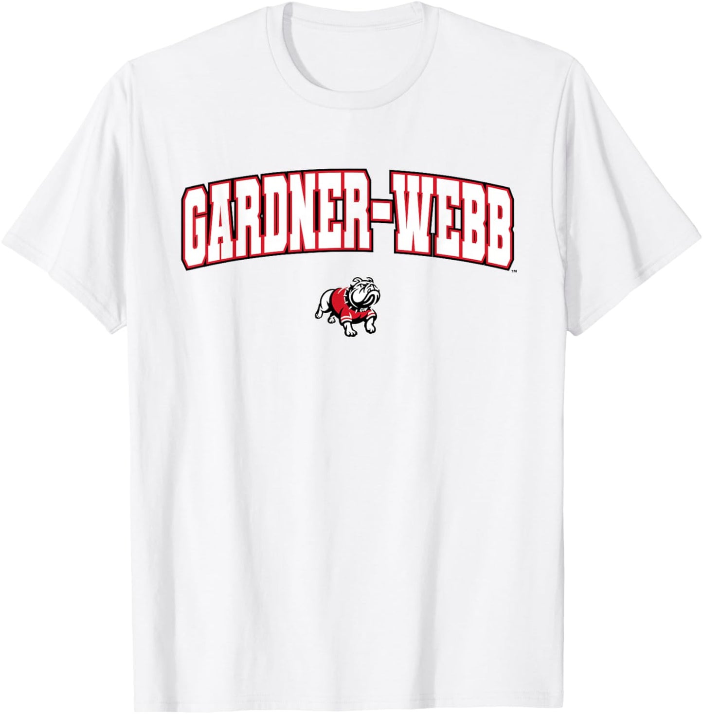 Gardner-Webb University GWU Bulldogs Arch Logo T-Shirt - T-Shirt | White