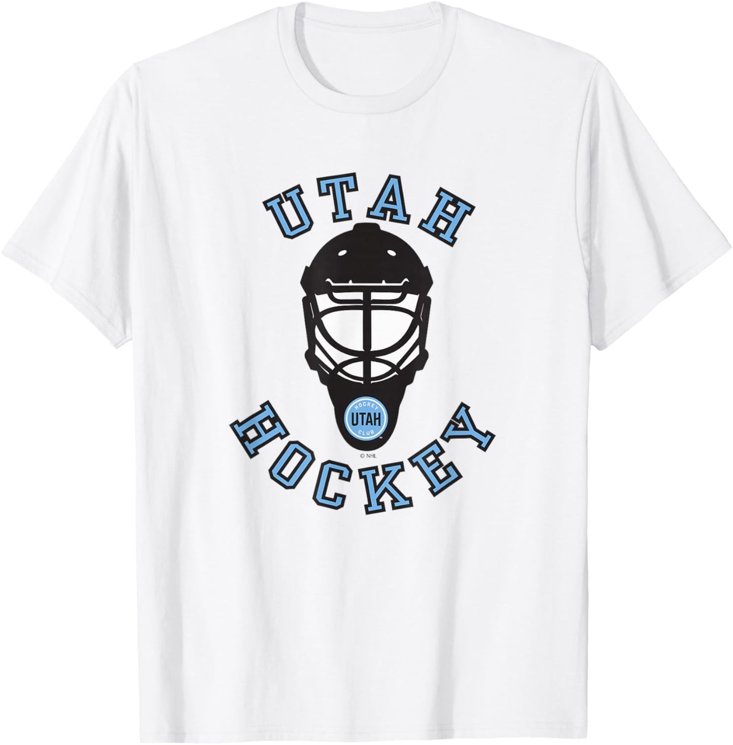 Utah Hockey Club Hockey Mask Gray Officially Licensed T-Shirt - T-Shirt | White