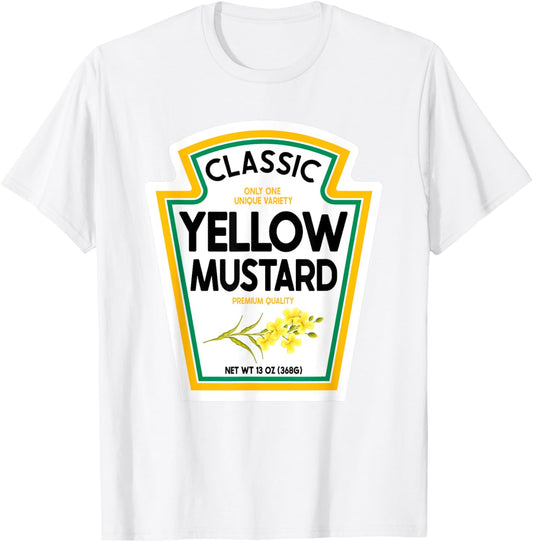 Mustard Halloween 2024 Costume Family Matching Ketchup Sauce T-Shirt - T-Shirt | White
