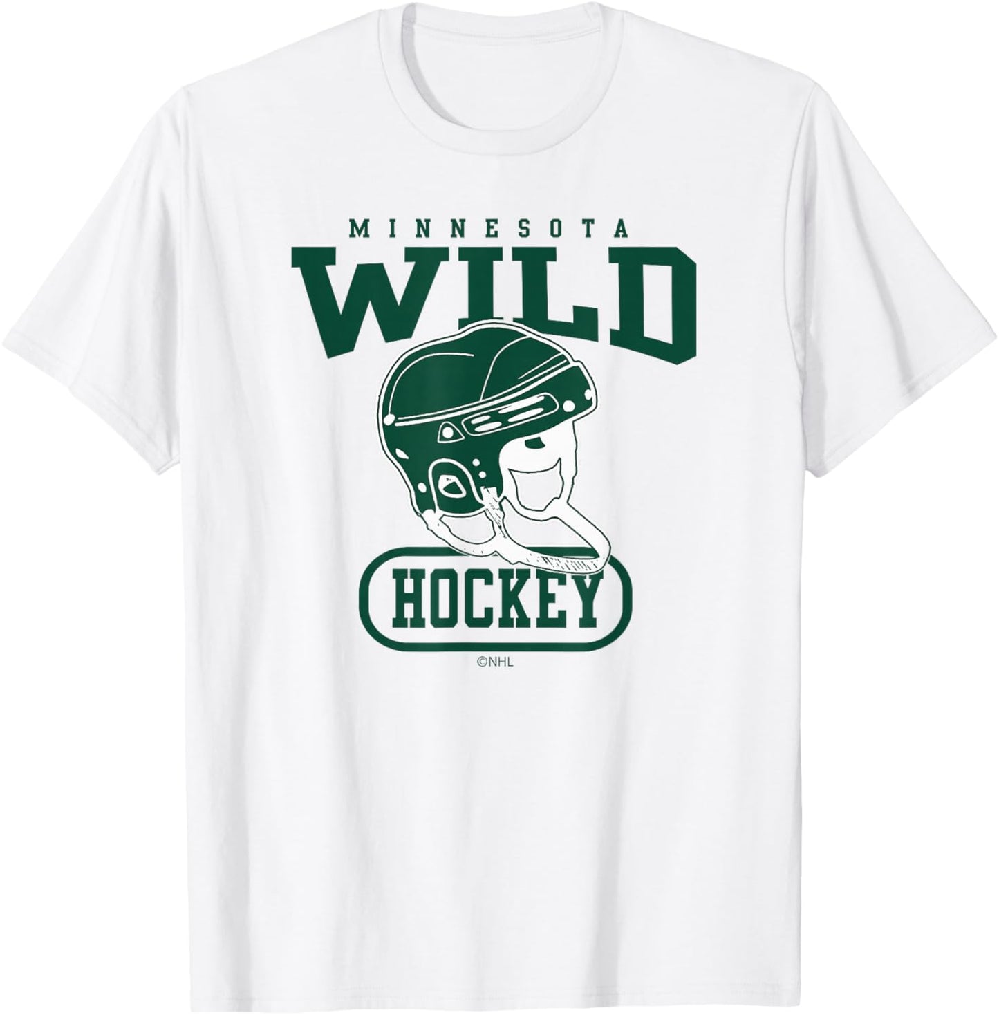 Minnesota Wild Helmet Gray NHL Officially Licensed T-Shirt - T-Shirt | White