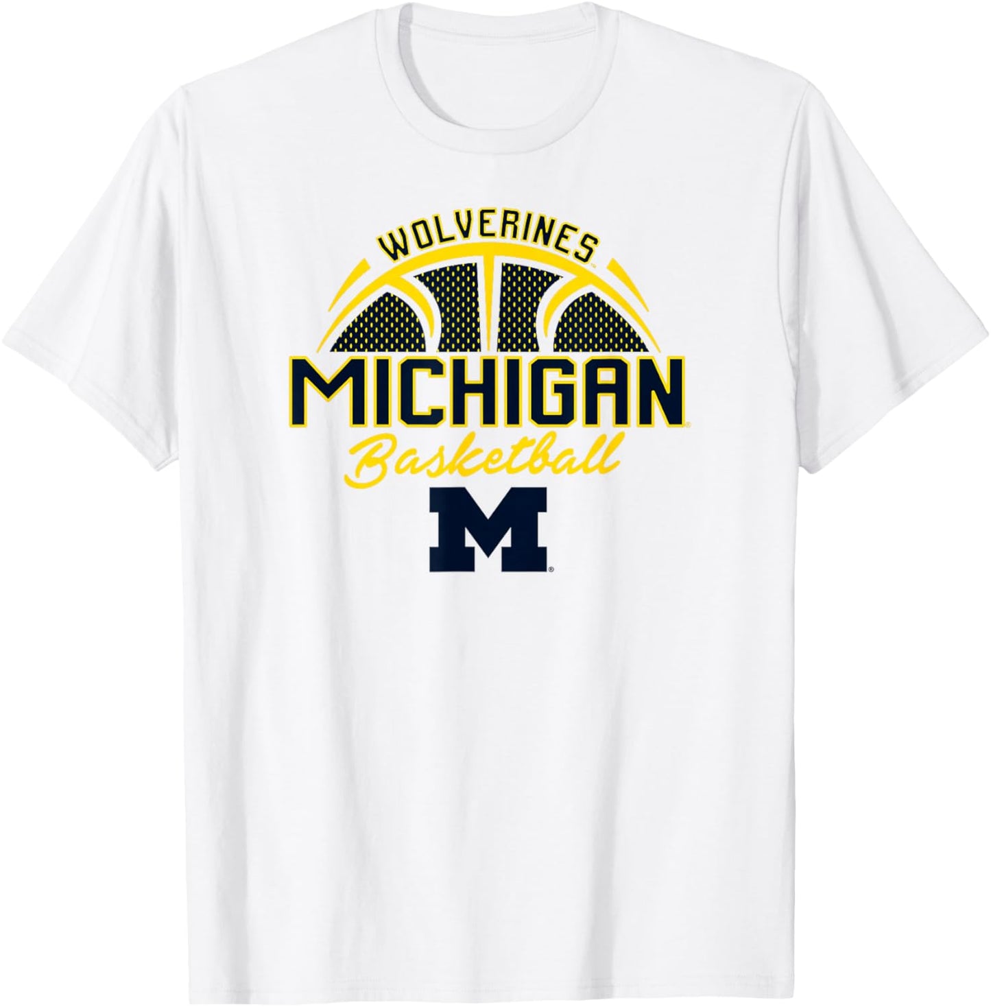 Michigan Wolverines Basketball Three Pointer Gray T-Shirt - T-Shirt | White